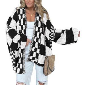 Casual Cardigan Sweater for Women Fall Long Sleeve Open Front Chunky